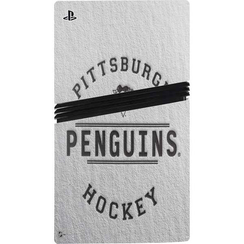 NHL Pittsburgh Penguins Black Text PS5 Pro Console Skin